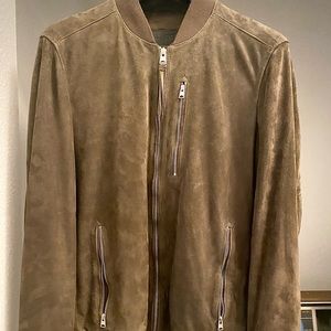 All Saints Kemble Suede Bomber Jacket
